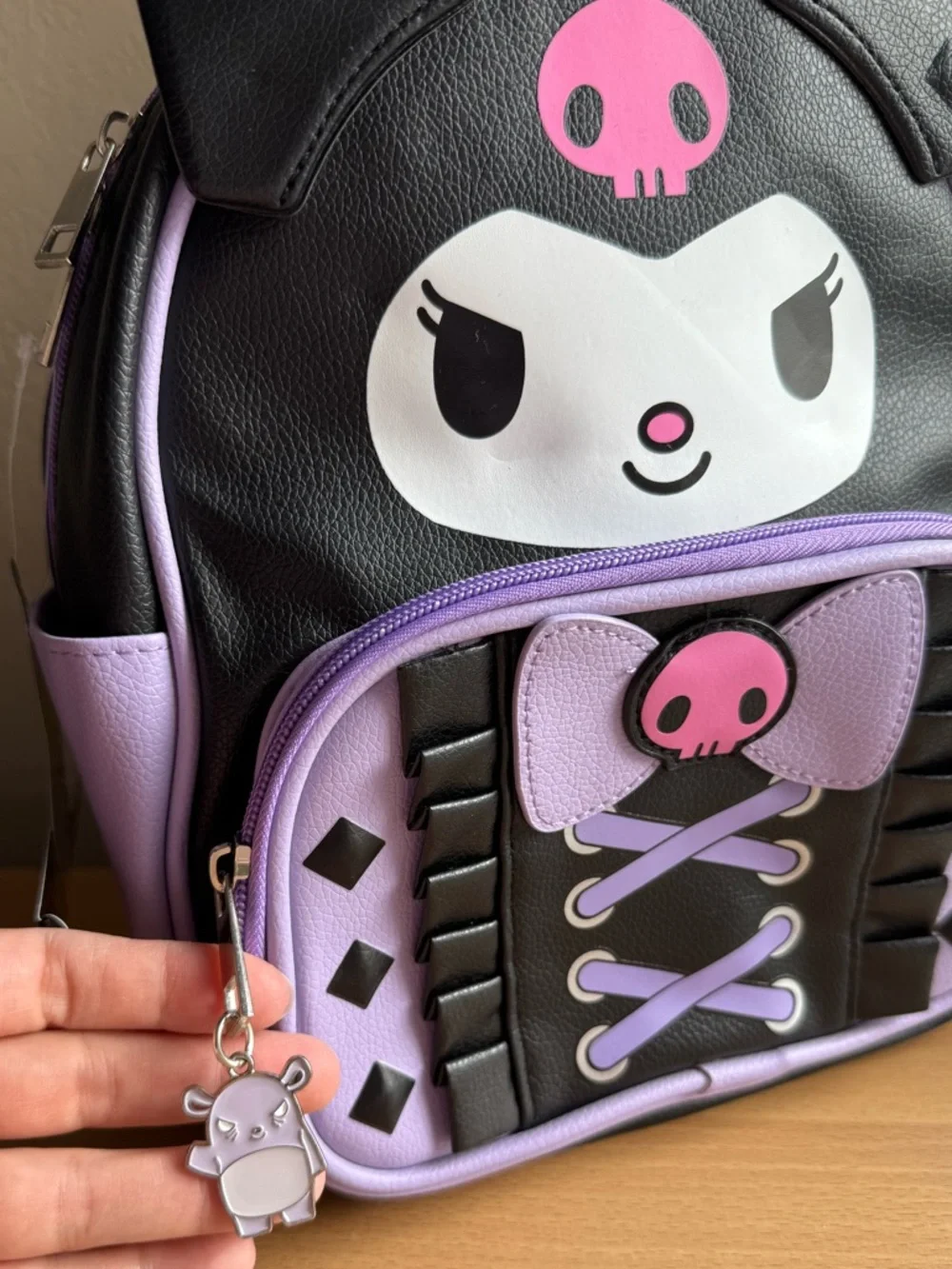 Sanrio Hello Kitty Kuromi Backpack in Black & Lavender - Picture 4 of 11